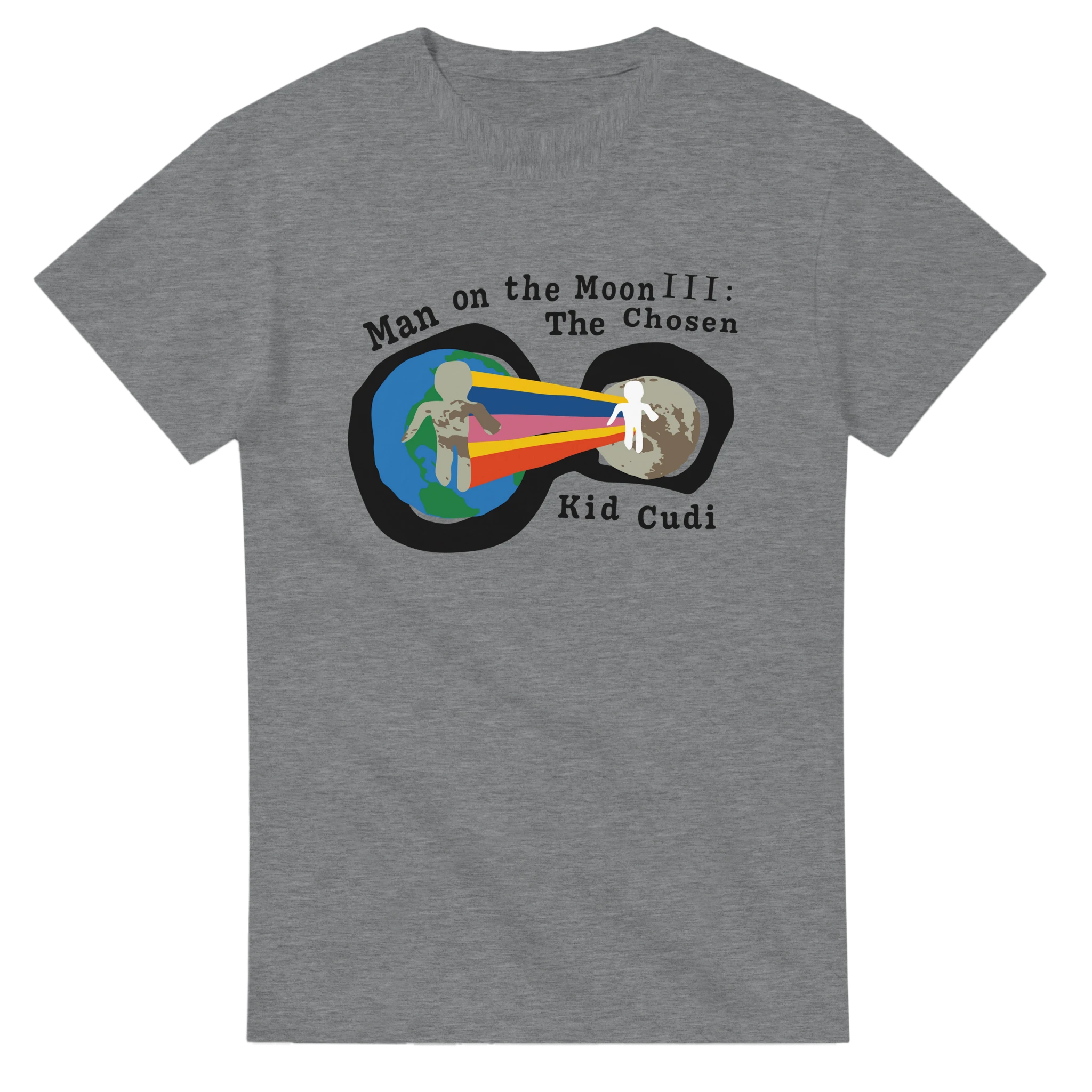 Man on the Moon III : The Chosen Kid Cudi album merch T-Shirt-Sport Grey-S-Bootlg