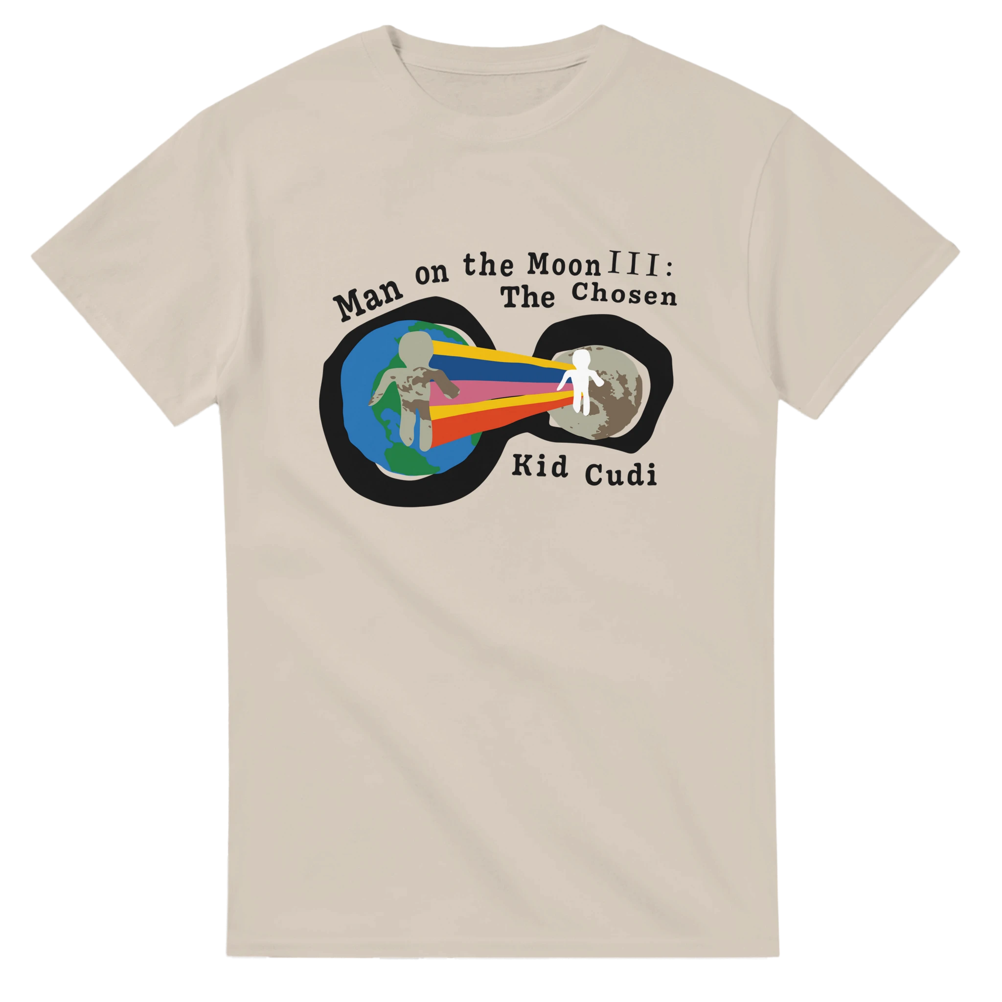 Man on the Moon III : The Chosen Kid Cudi album merch T-Shirt-Sand-S-Bootlg