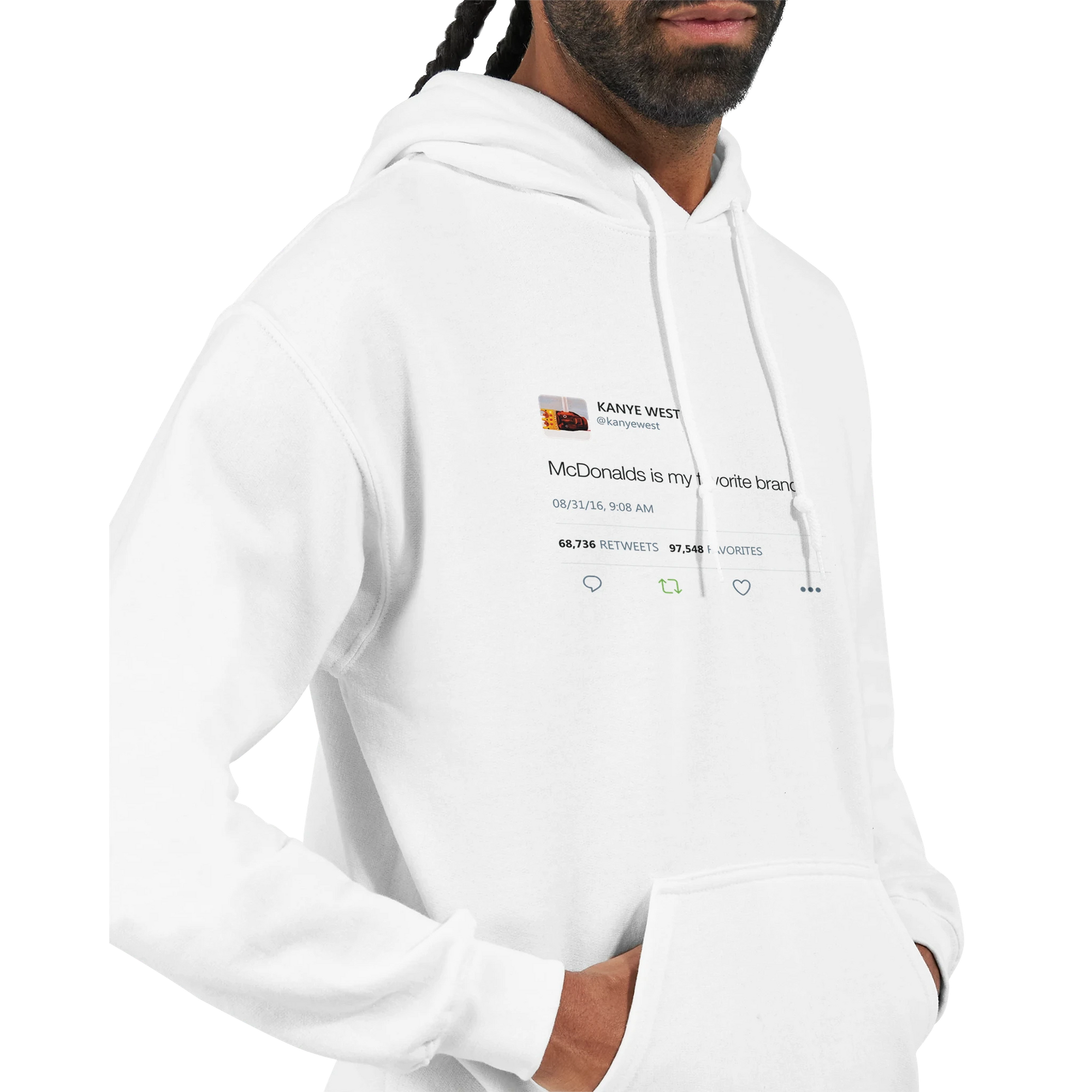 McDonalds is my favorite brand Kanye West Tweet Hoodie-Bootlg