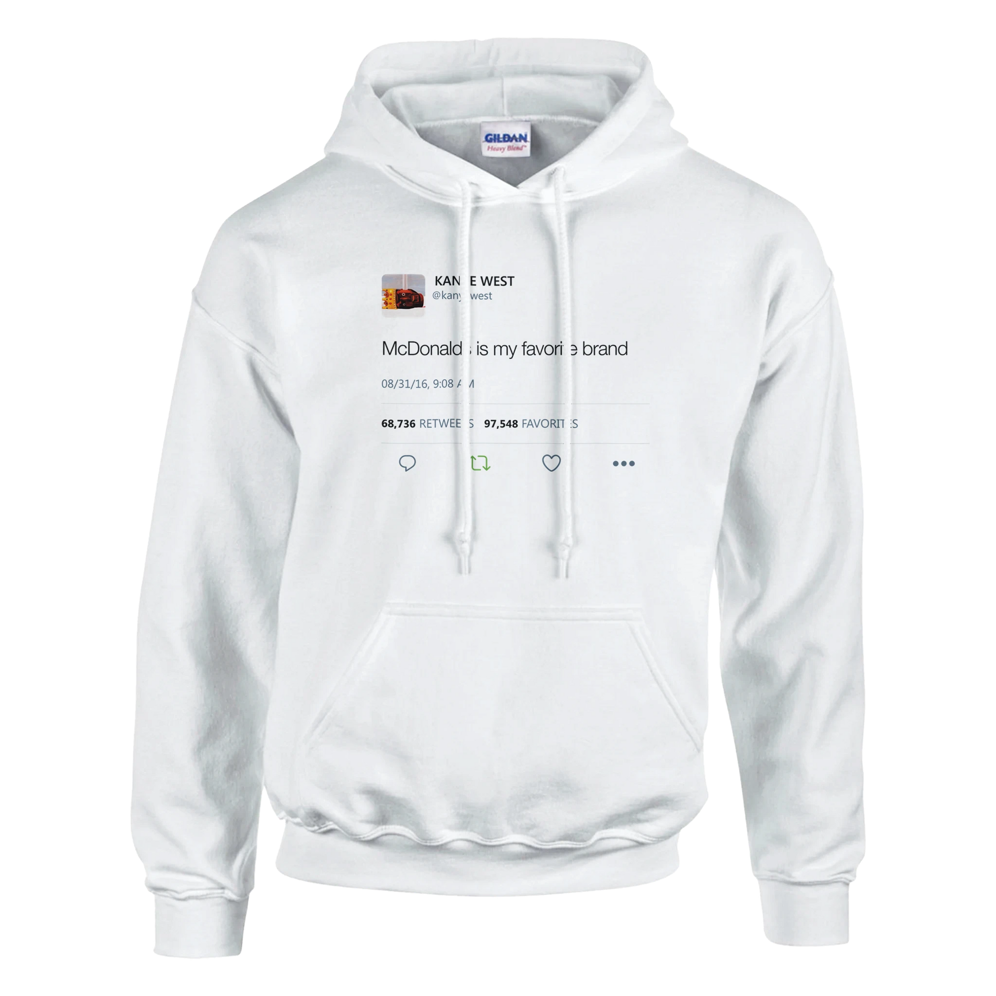 McDonalds is my favorite brand Kanye West Tweet Hoodie-Bootlg