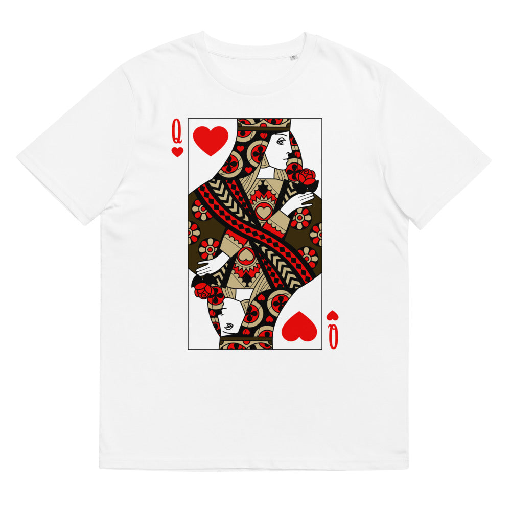 Queen Of Hearts T-Shirt-White-S-Bootlg