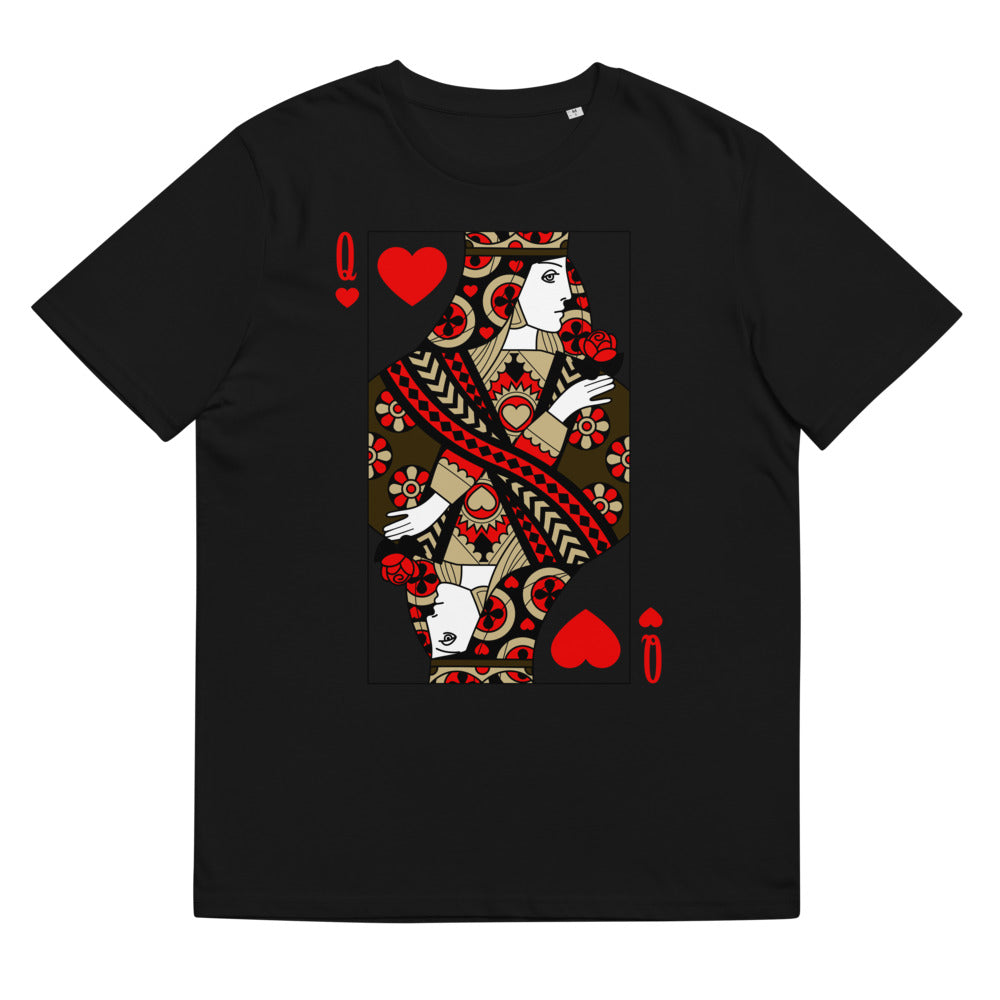 Queen Of Hearts T-Shirt-Black-S-Bootlg