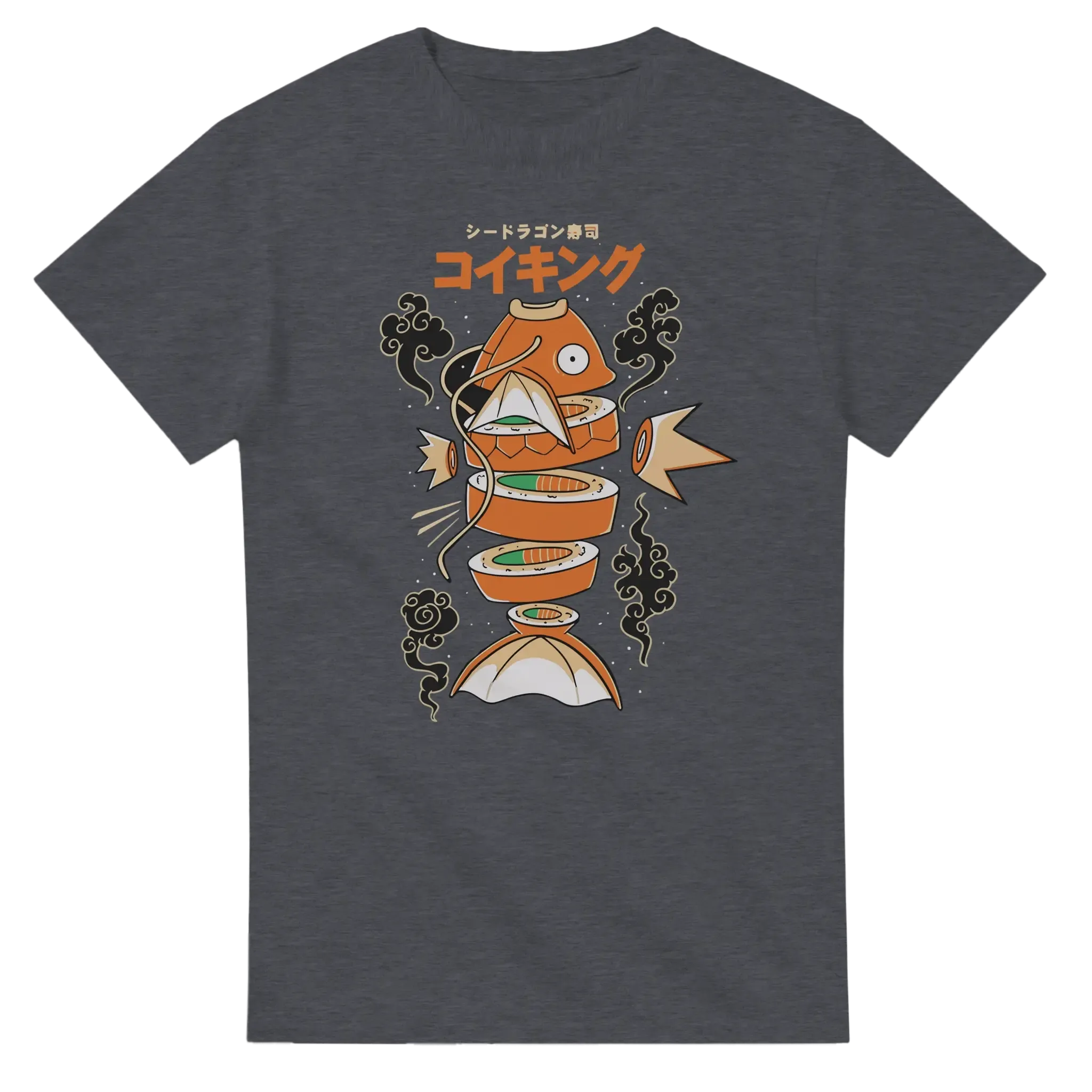 Sushicarp Anime T-shirt-Dark Heather-S-Bootlg