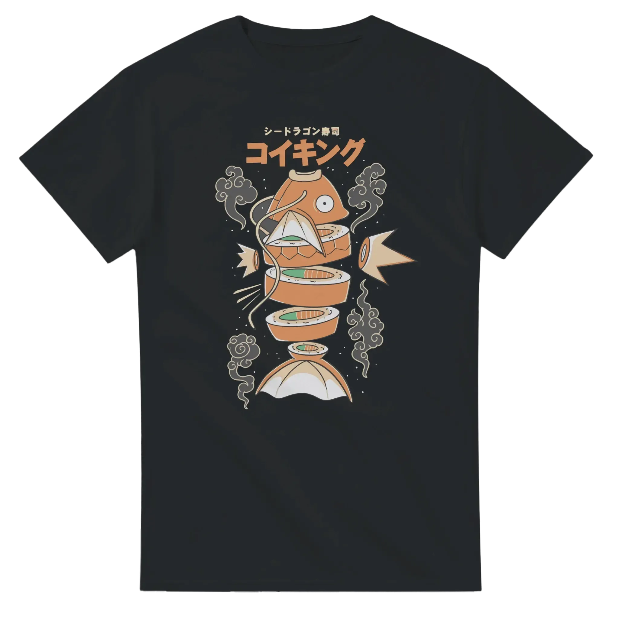 Sushicarp Anime T-shirt-Black-S-Bootlg