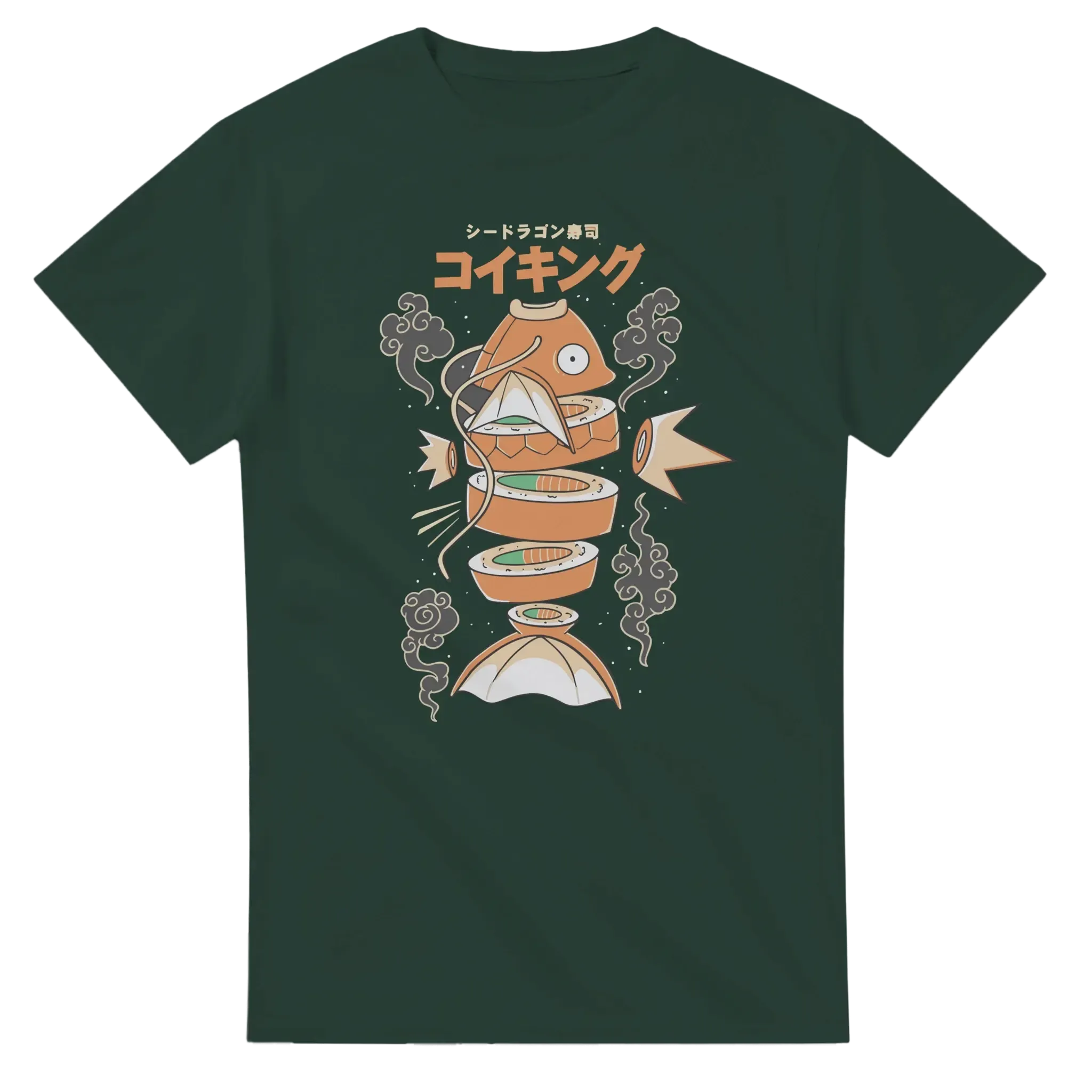 Sushicarp Anime T-shirt-Forest Green-S-Bootlg