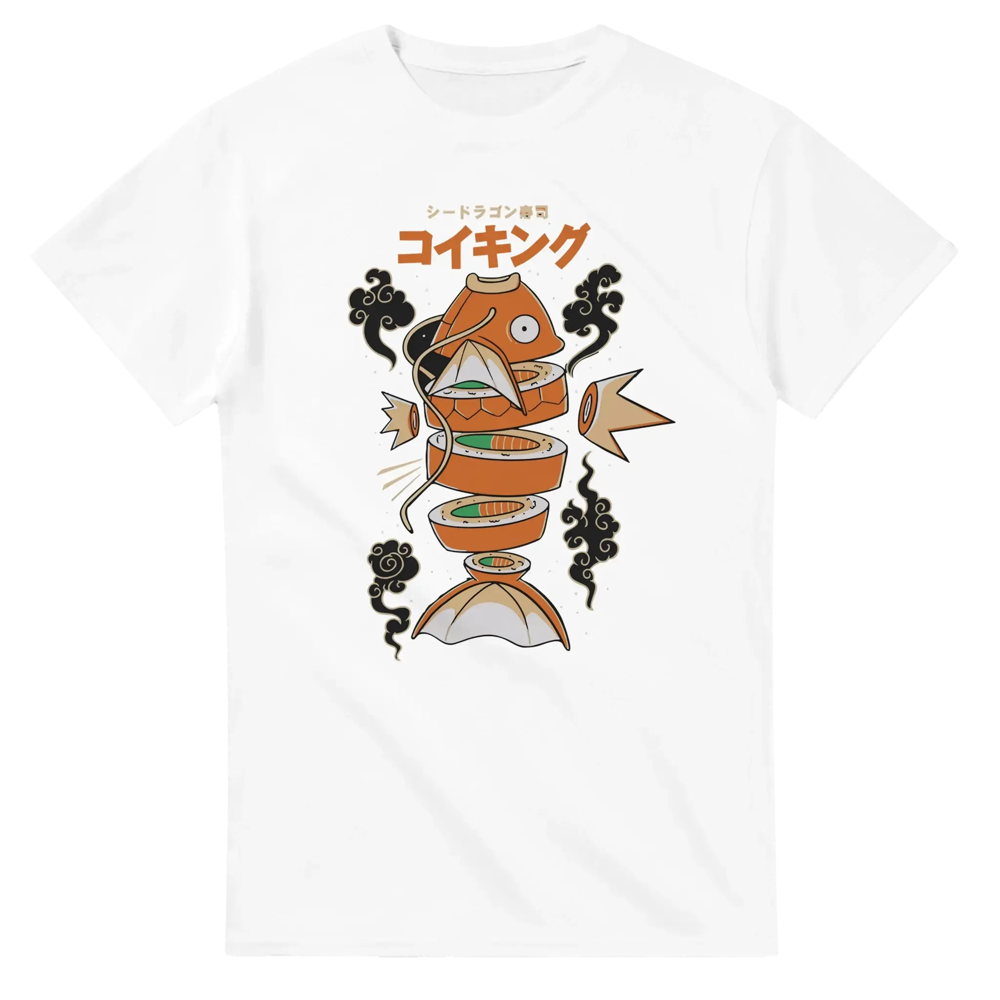 Sushicarp Anime T-shirt-White-S-Bootlg