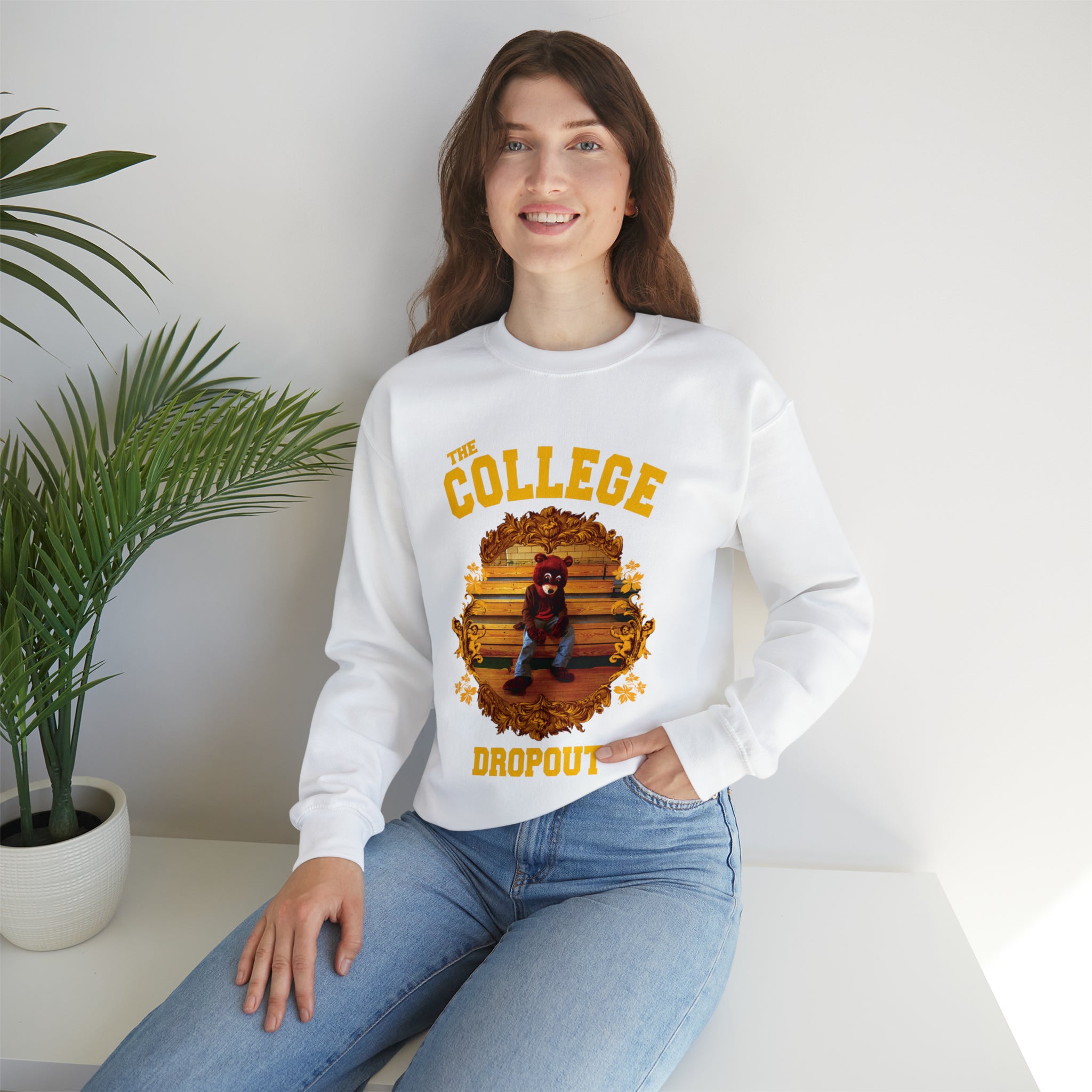 The College Dropout Bear Unisex Heavy Sweatshirt-Bootlg