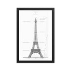 Tour Eiffel Pan, Paris, France Framed poster-12×18-Bootlg
