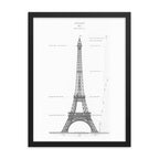 Tour Eiffel Pan, Paris, France Framed poster-18×24-Bootlg
