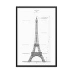 Tour Eiffel Pan, Paris, France Framed poster-24×36-Bootlg