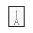 Tour Eiffel Pan, Paris, France Framed poster-12×16-Bootlg