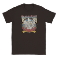 Voodoo Rock World Tour Skull Unisex Heavy Cotton T-Shirt - Vintage Style Rock Tee-Dark Chocolate-S-Bootlg