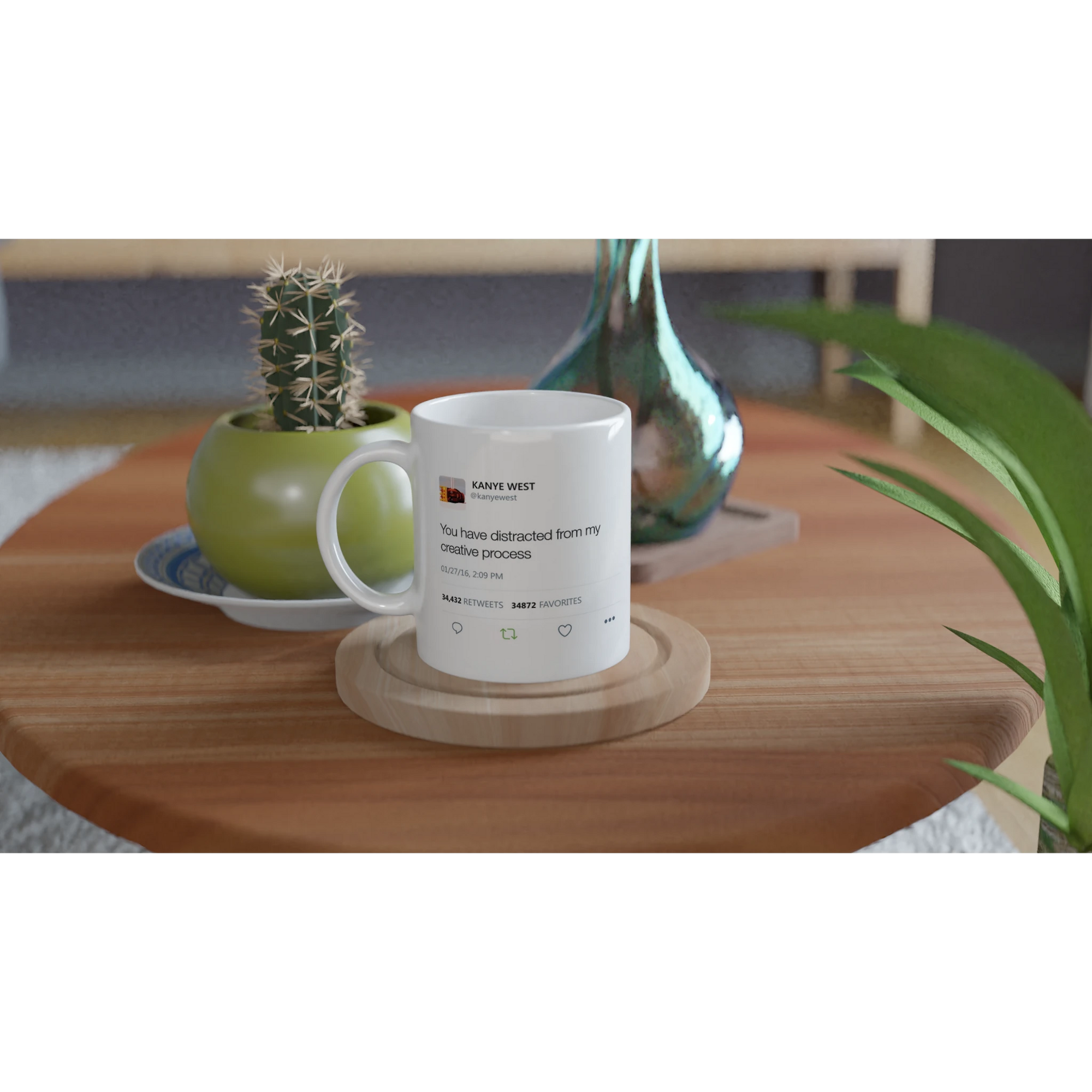 You have distracted from my creative process Kanye West Tweet Mug-Bootlg