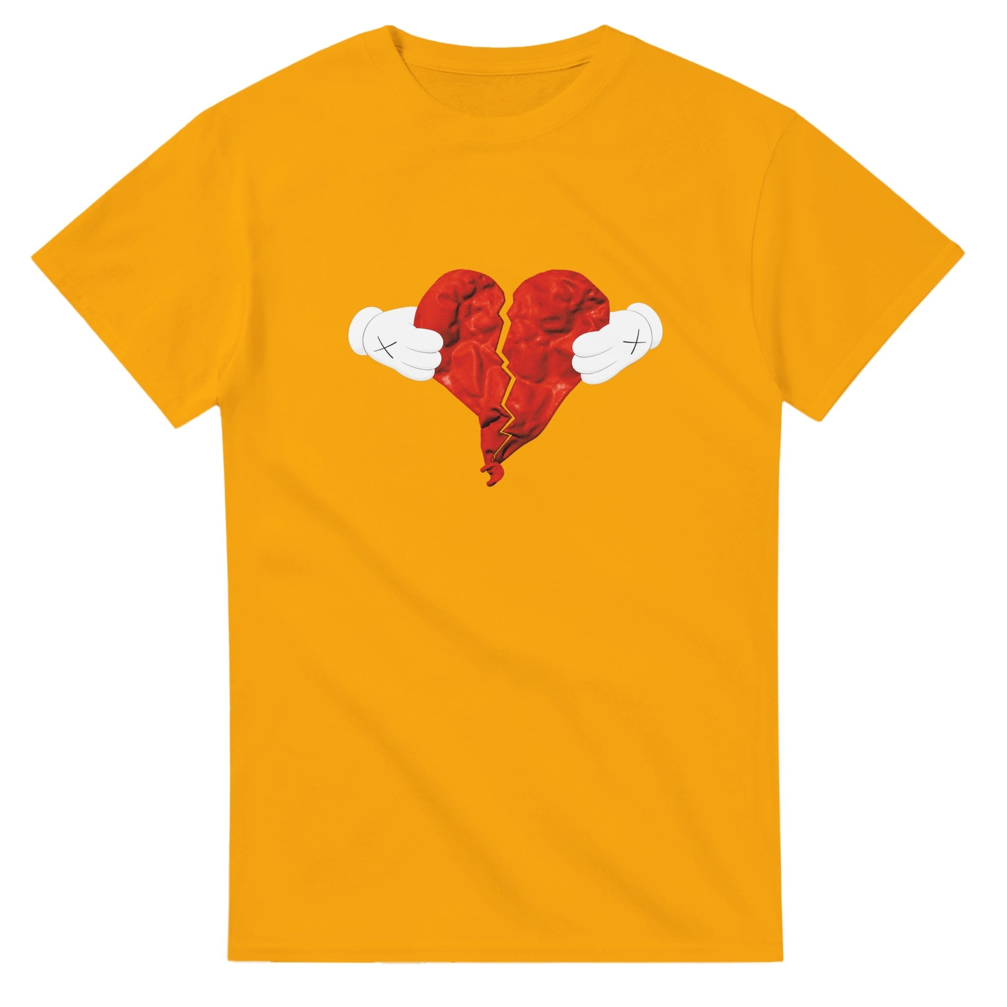Heartless Kanye West Tee-Gold-S-Bootlg