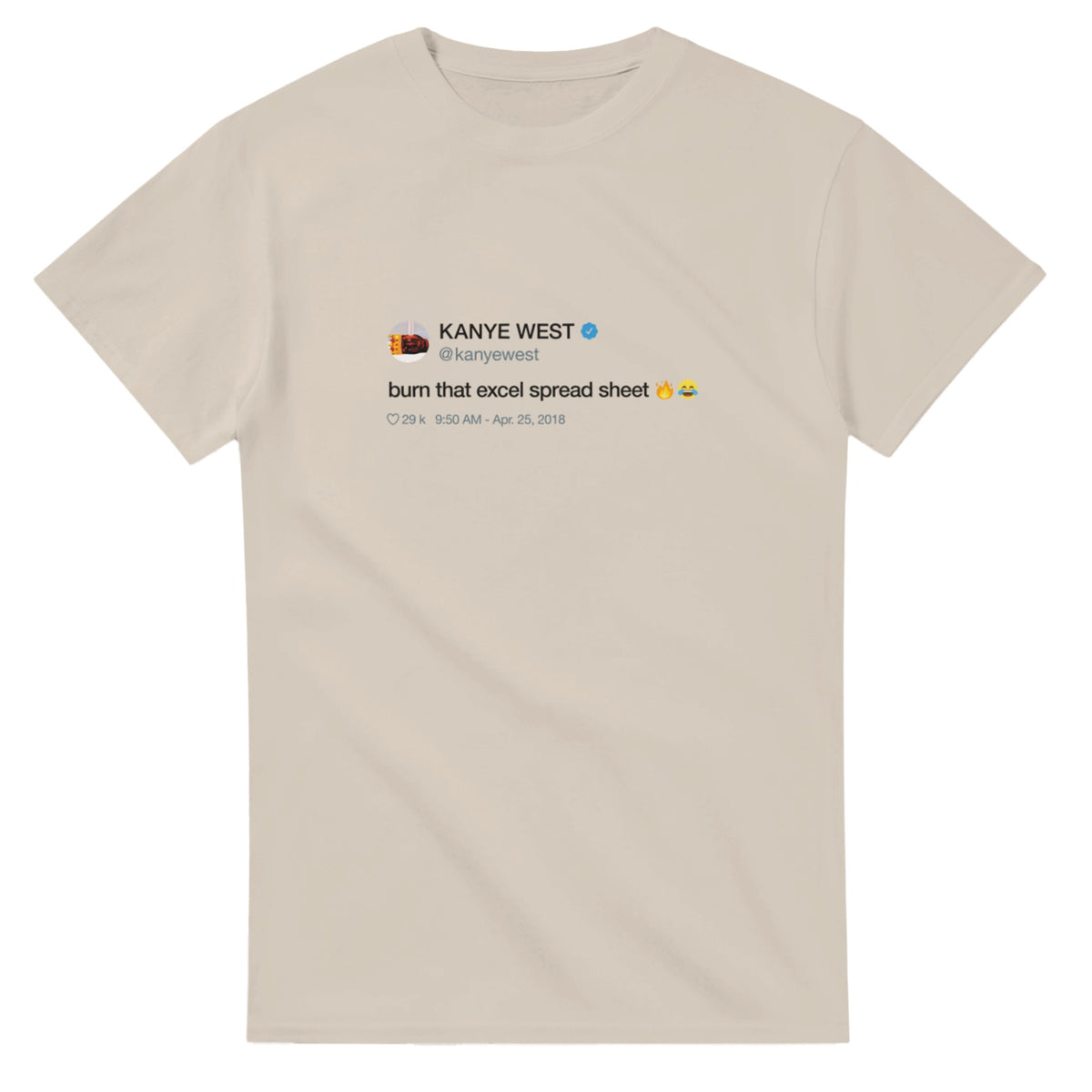 Burn That Excel Spreadsheet Tee-Sand-S-Bootlg