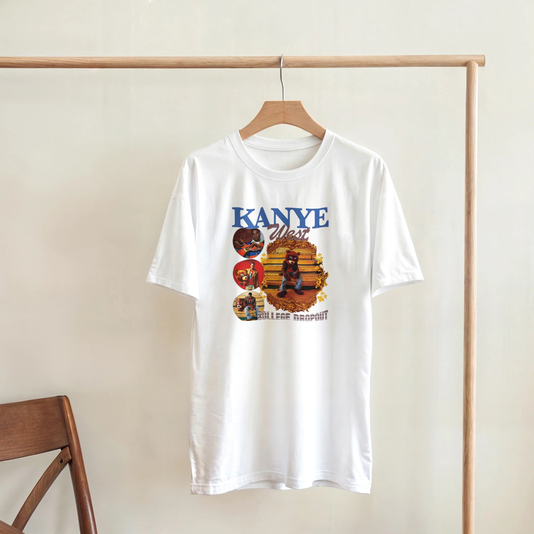 Vintage Kanye West College Dropout T-Shirt-White-S-Bootlg