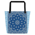 Bandana Tote Bag | Blue & Light Blue-Bootlg
