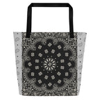 Bandana Tote Bag | Black & Grey-Bootlg