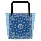 Bandana Tote Bag | Blue & Light Blue-Bootlg