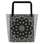 Bandana Tote Bag | Black & Grey-Bootlg
