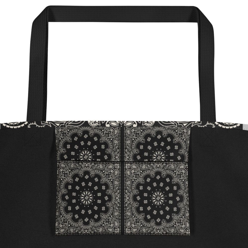 Bandana Tote Bag | Black & Grey-Bootlg