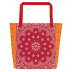 Bandana Tote Bag | Red & Orange-Bootlg