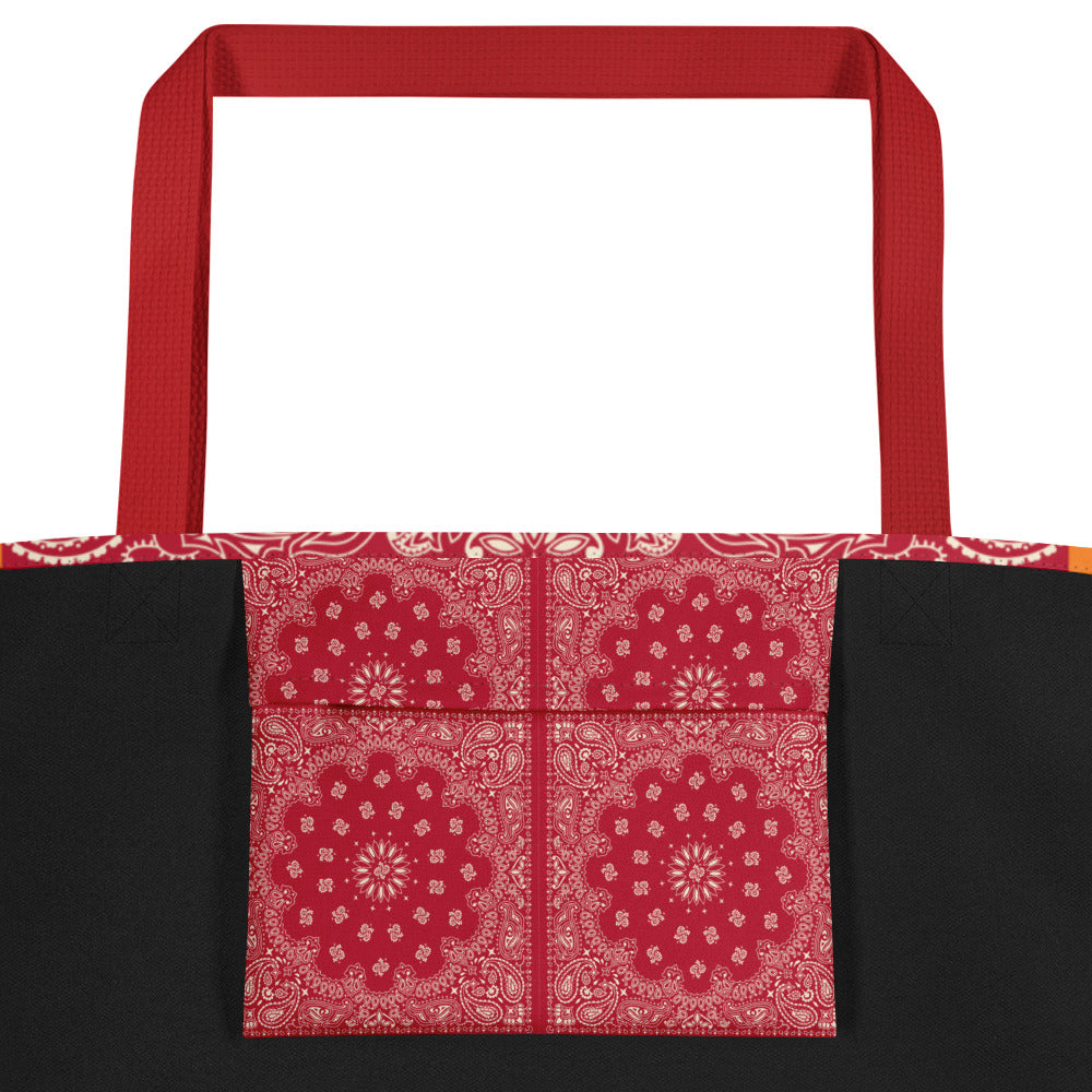 Bandana Tote Bag | Red & Orange-Bootlg