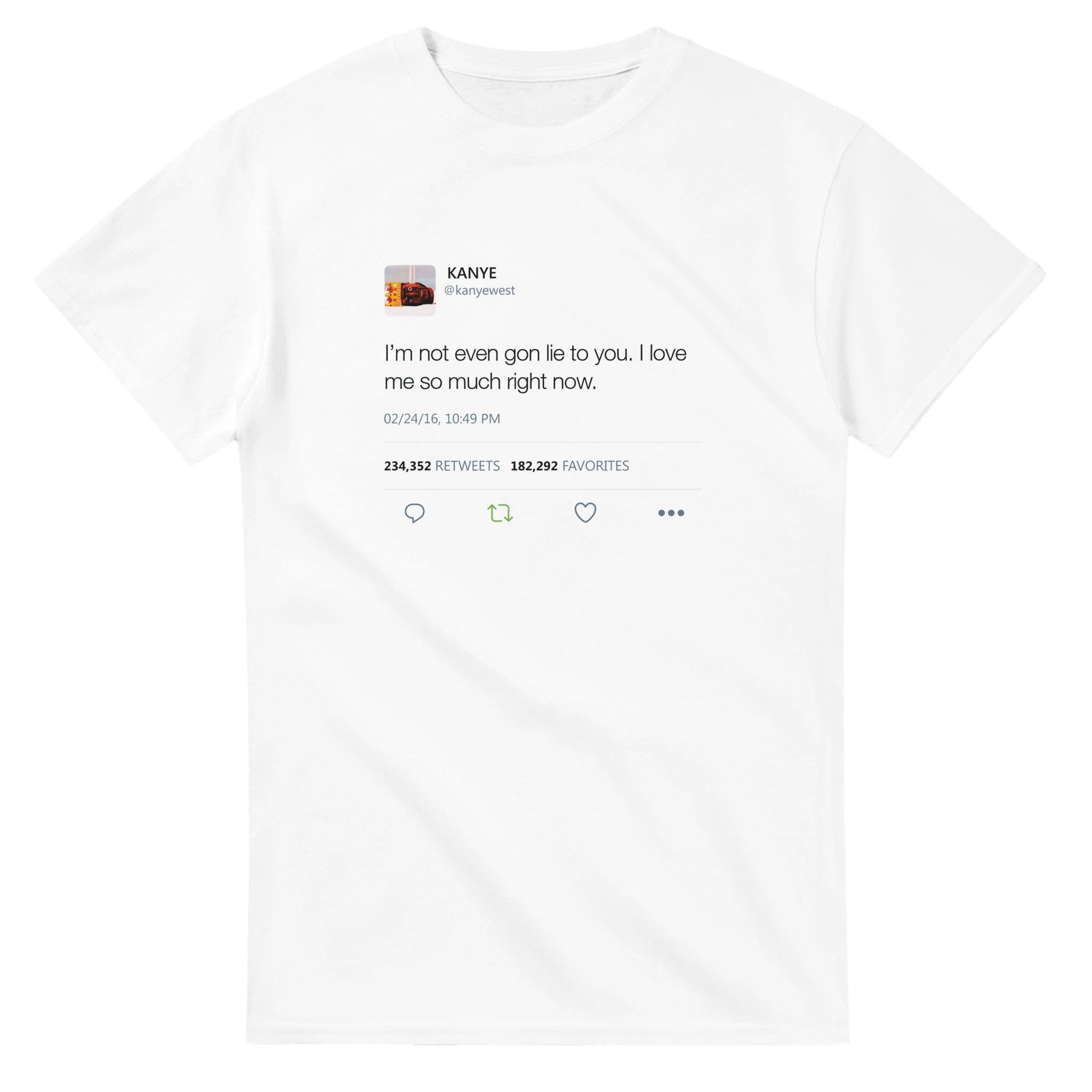I Love Me So Much Kanye West Tweet T-Shirt-White-S-Bootlg