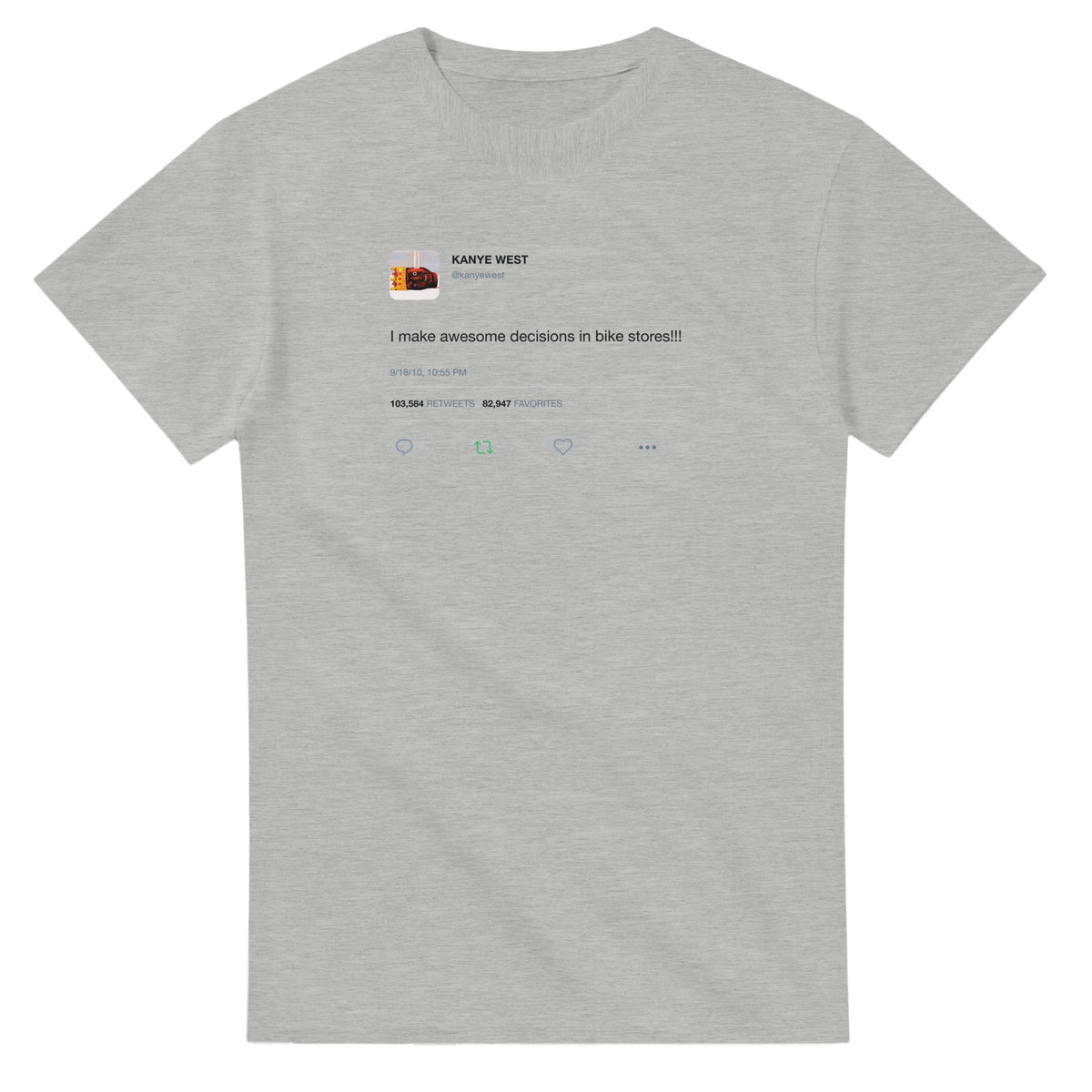Bike Stores Kanye West Tee-Ash-S-Bootlg