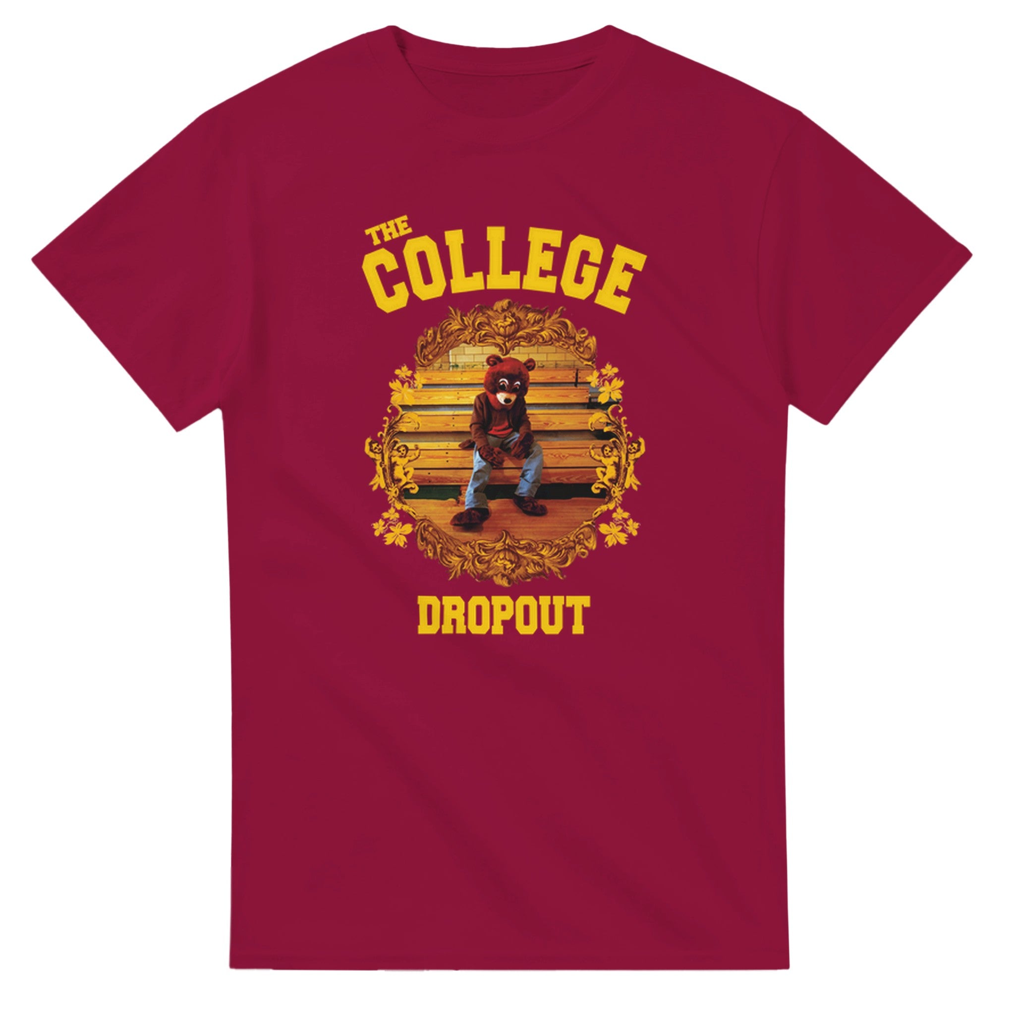 The College Dropout Bear Unisex Tee - Old Kanye West inspired Tshirt-Cardinal Red-S-Bootlg