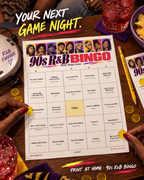 90s R&B Music Bingo - 100 Printable Cards, 85 Songs-Bootlg