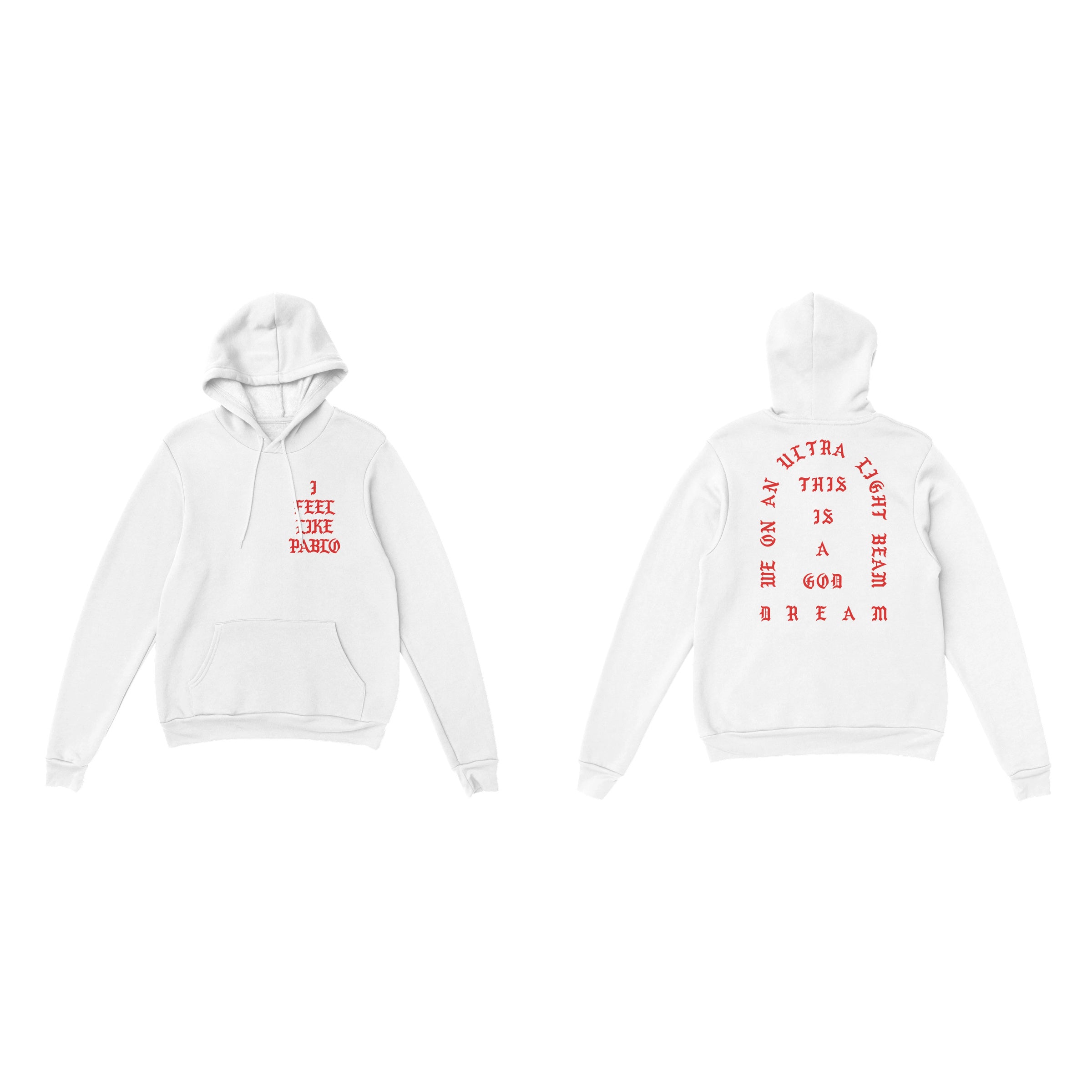 I Feel Like Pablo Hoodie-White-S-Bootlg