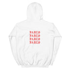 Paris I Feel Like Pablo hoodie back view in White, corrected placement