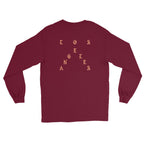 Pablo Los Angeles long sleeve back view in Cardinal Red, corrected placement