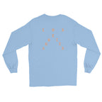 Pablo Los Angeles long sleeve back view in Carolina Blue, corrected placement