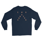 Pablo Los Angeles long sleeve back view in Navy, corrected placement