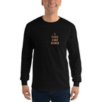 Pablo Los Angeles long sleeve worn by man, corrected placement