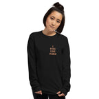 Pablo Los Angeles long sleeve worn by woman, corrected placement