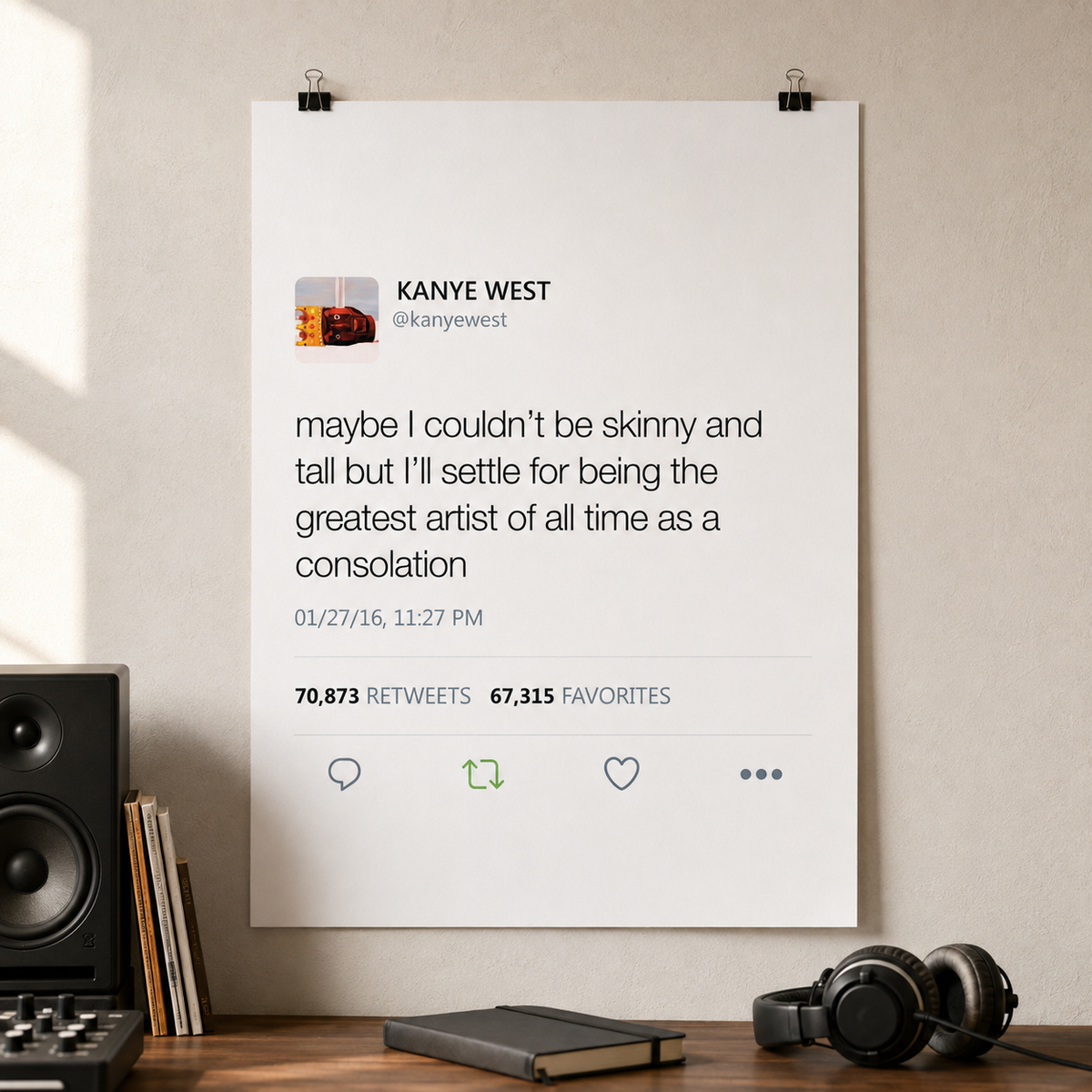 Skinny and Tall Tweet Poster-A4 21x29.7 cm / 8x12″-Bootlg