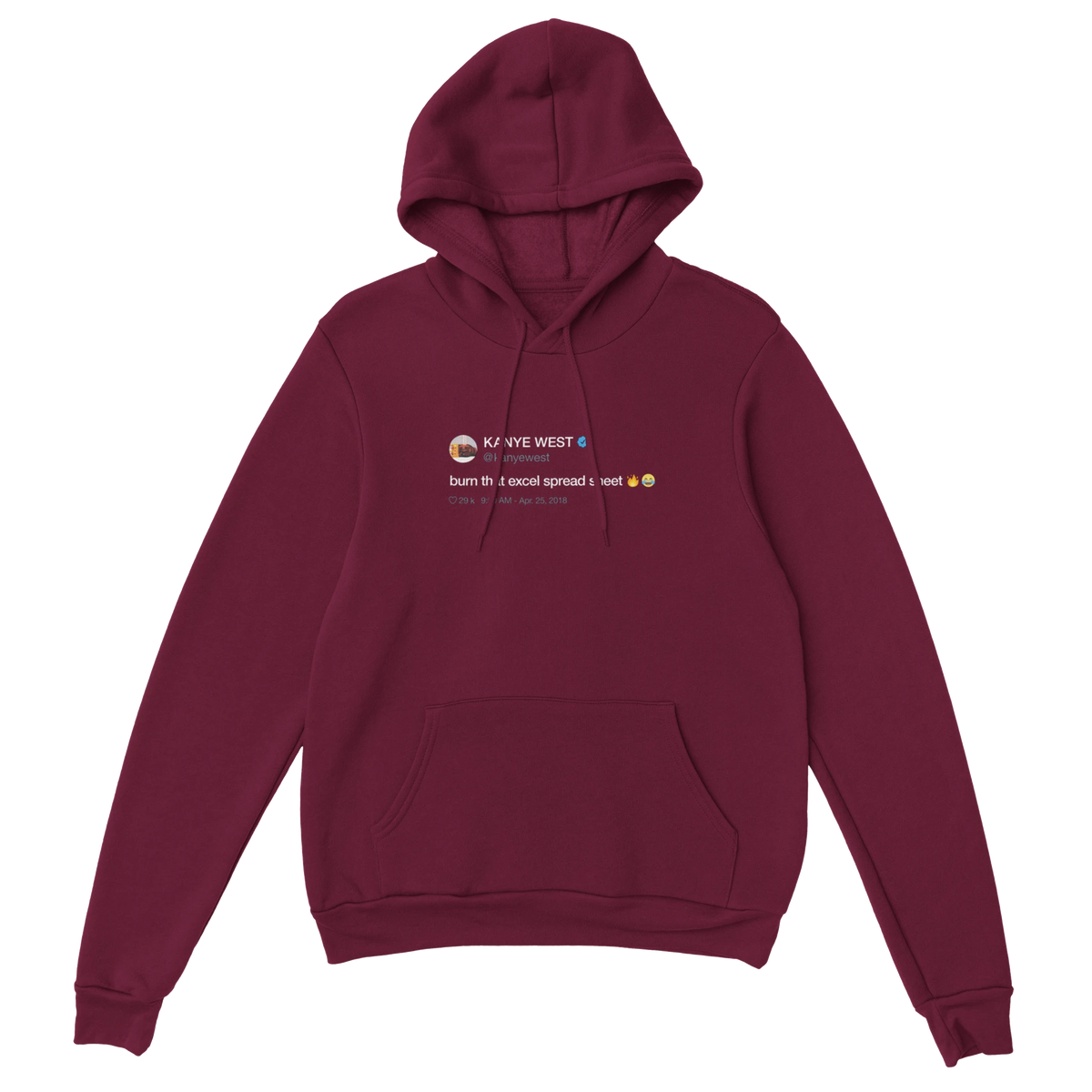 Burn That Excel Spreadsheet Hoodie-Maroon-S-Bootlg