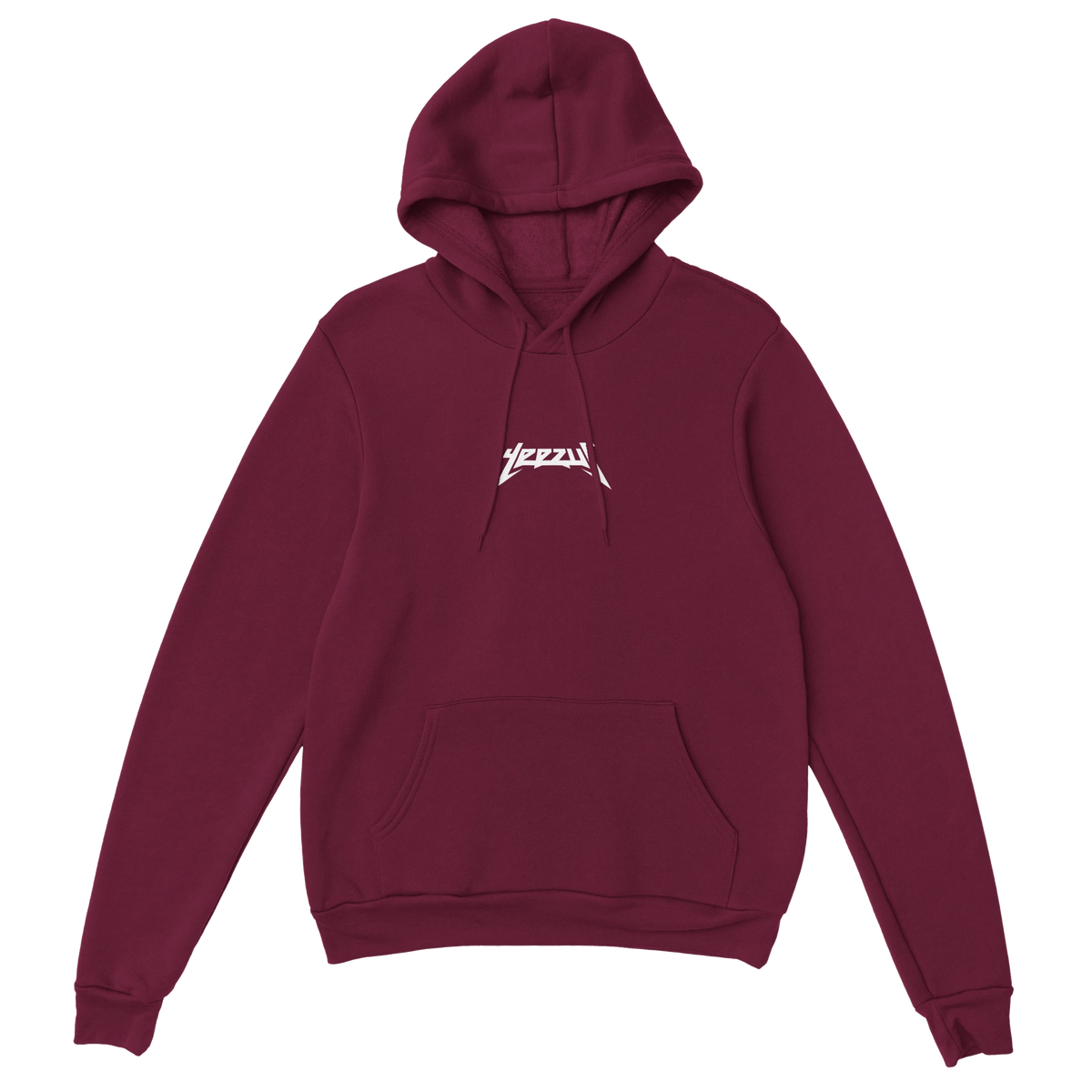 Yeezus Logo Hoodie-Maroon-S-Bootlg