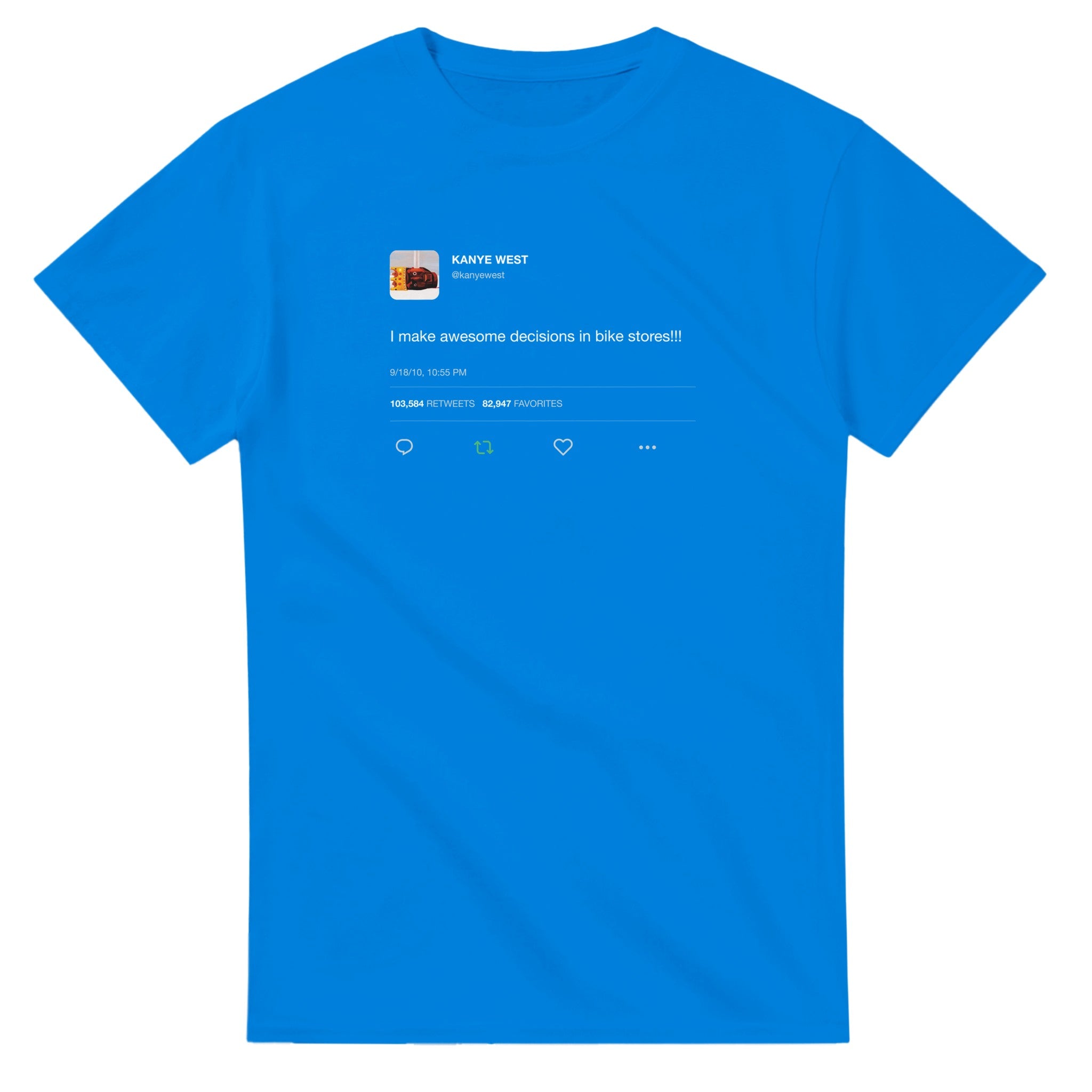 Bike Stores Kanye West Tee-Royal-S-Bootlg