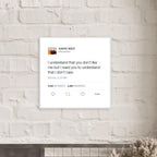 Kanye West Tweet Framed Poster-30x30 cm / 12x12″-White frame-Bootlg