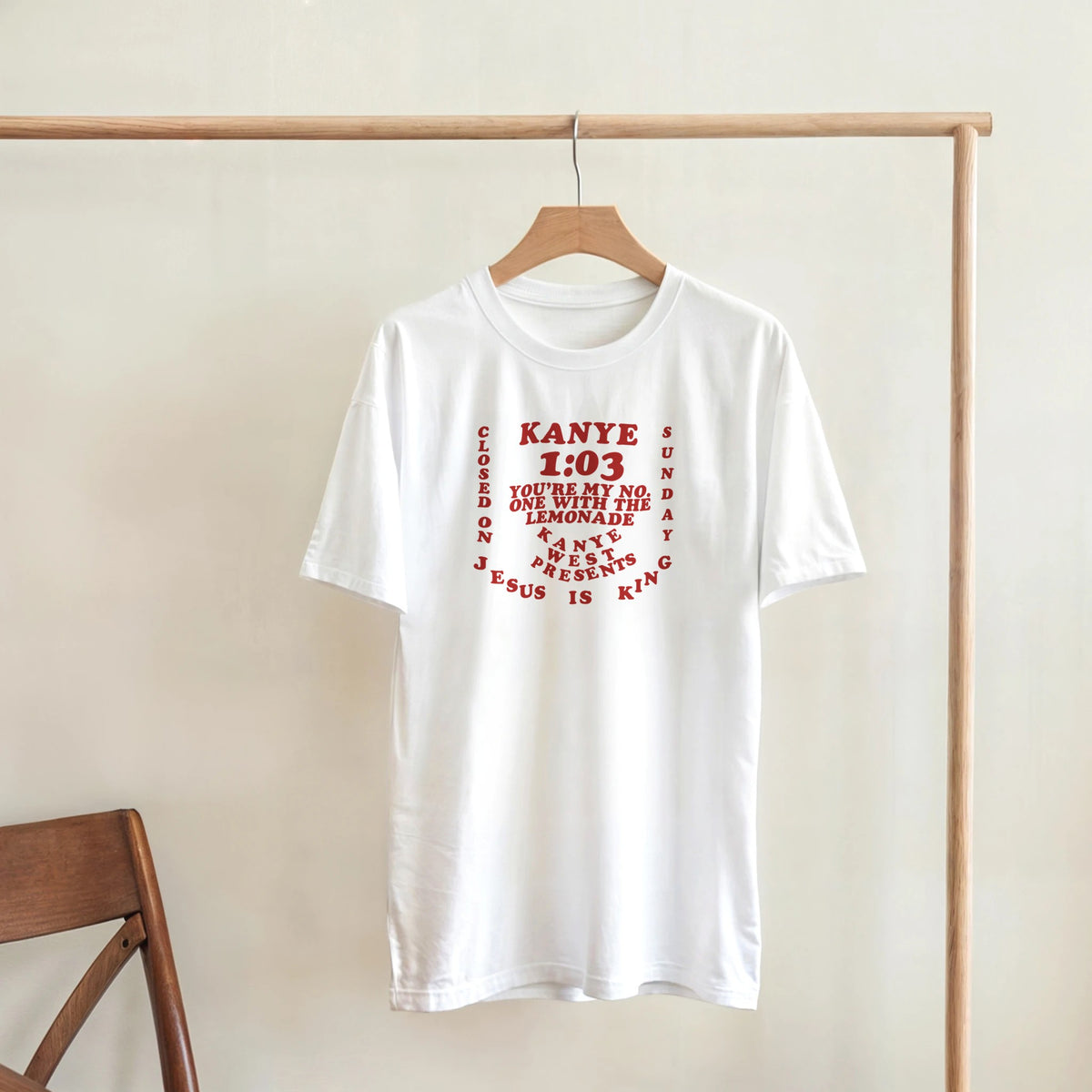 Jesus Is King That's On God T-Shirt-White-S-Bootlg