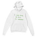I Hate Being Bi-Polar Hoodie-White-S-Bootlg