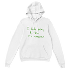 I Hate Being Bi-Polar Hoodie-White-S-Bootlg