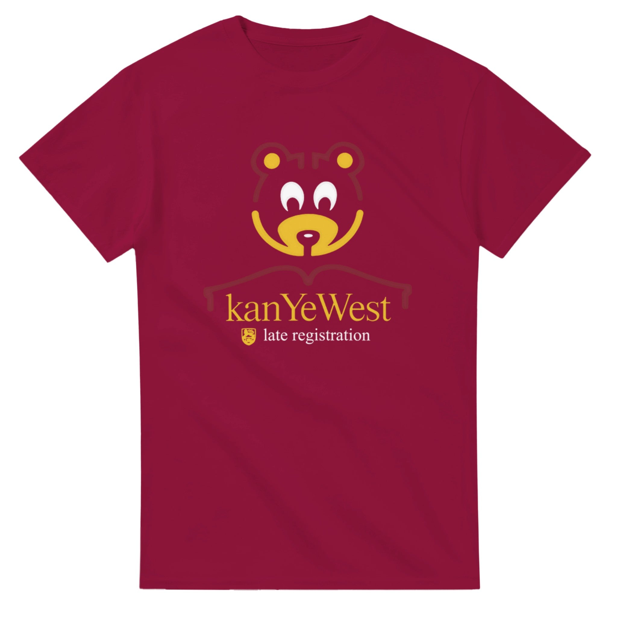 Kanye West The Late Registration Logo T-Shirt-Cardinal Red-S-Bootlg