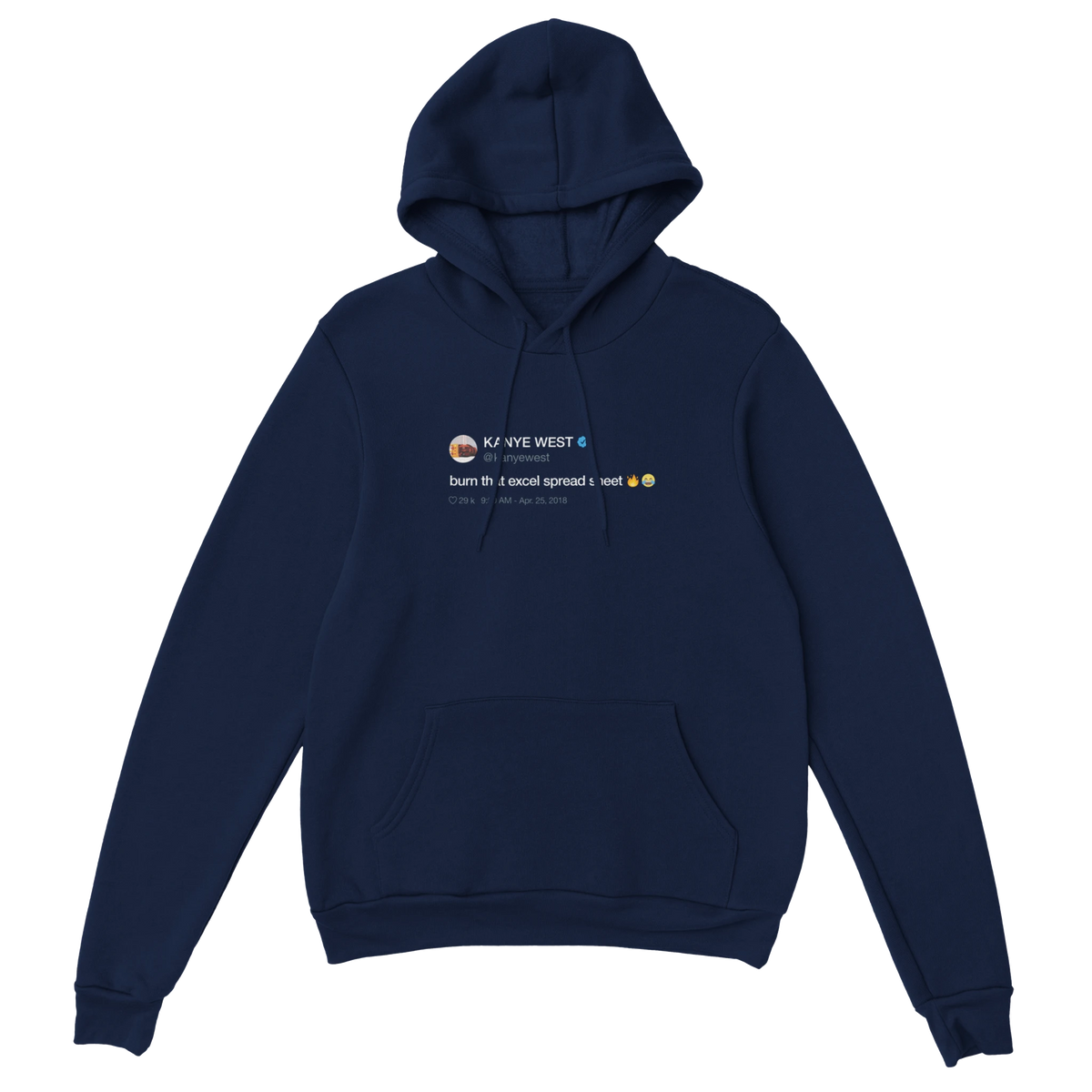 Burn That Excel Spreadsheet Hoodie-Navy-S-Bootlg