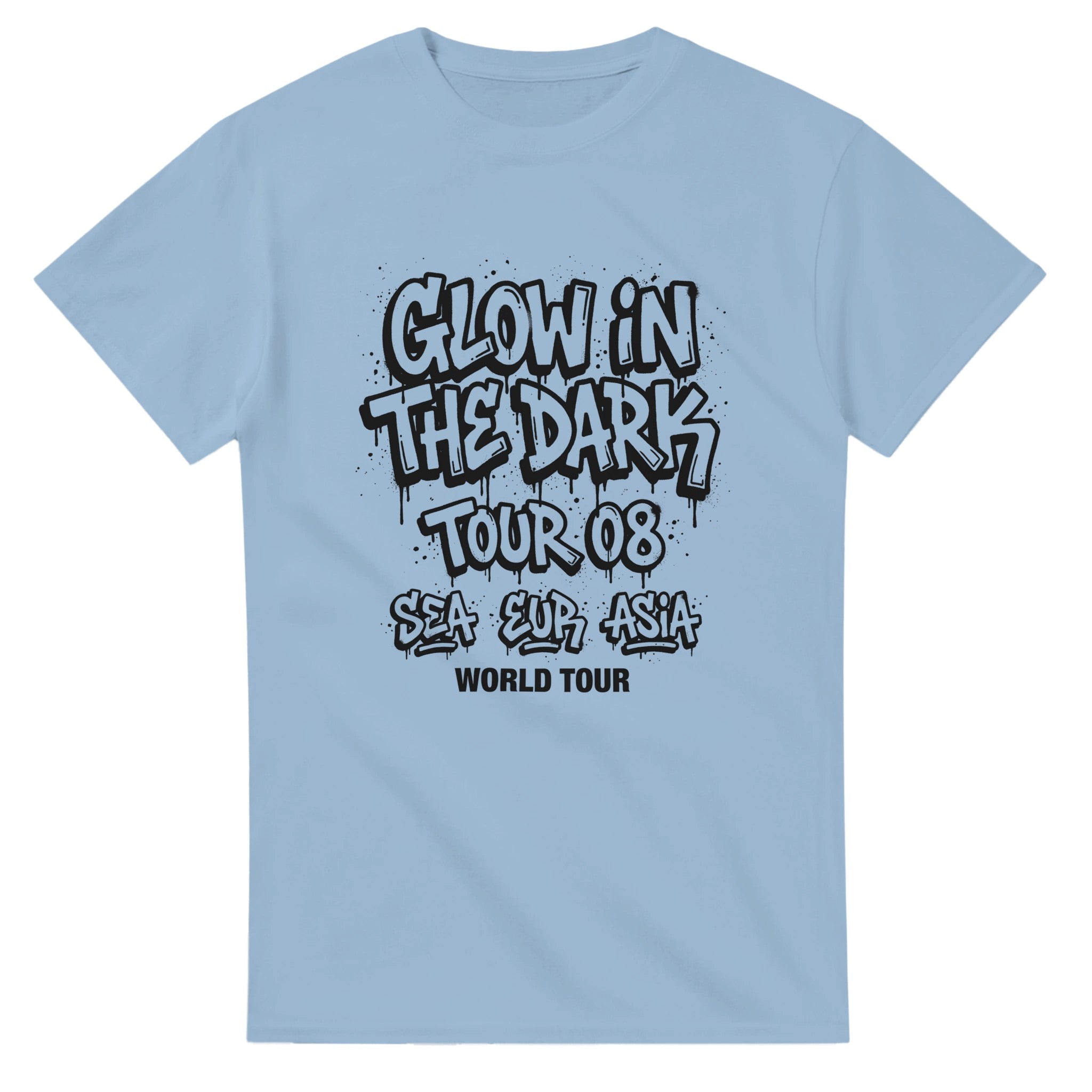 Glow In The Dark Kanye West Tee-Light Blue-S-Bootlg
