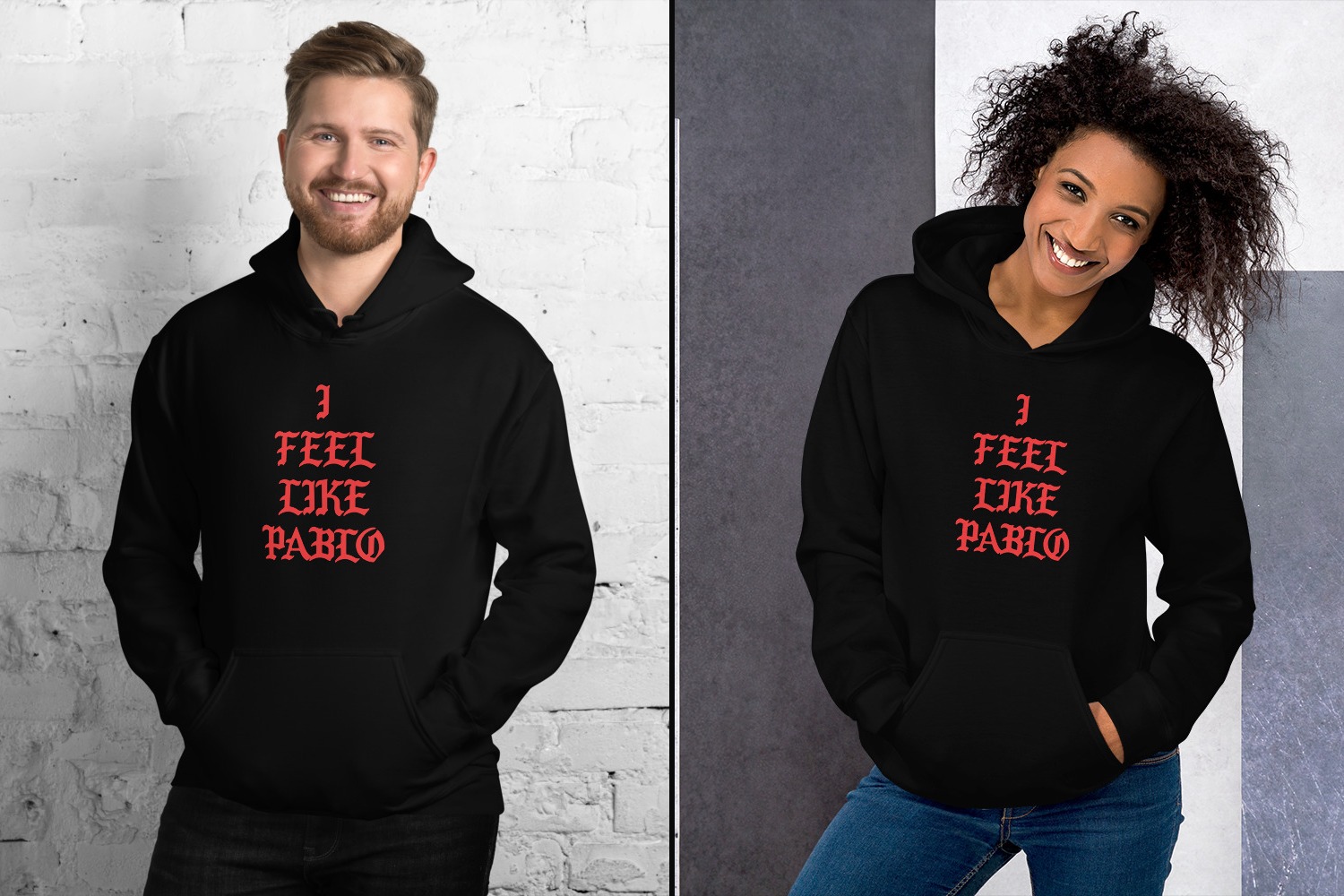 Bootleg hoodies worn Pablo